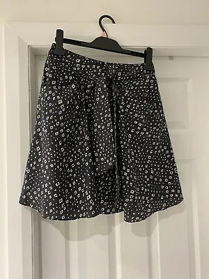 Anthropologie Lil Silk Patterned Navy Skirt US4 UK8 BNWOT • $33.30