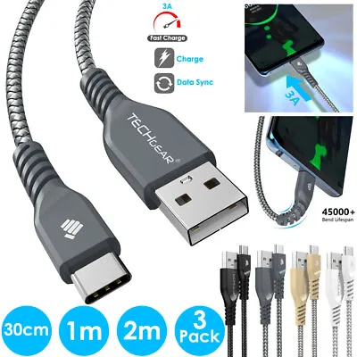Strong BRAIDED USB-C Sync & Charger Charging Cable For IPad Air 5th 4th 10.9  • £2.29
