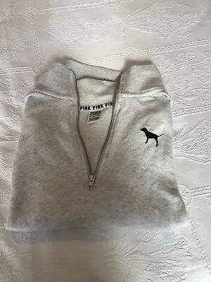 Victoria Secret Pink 1/4 Zip Heather Gray Pullover • $10