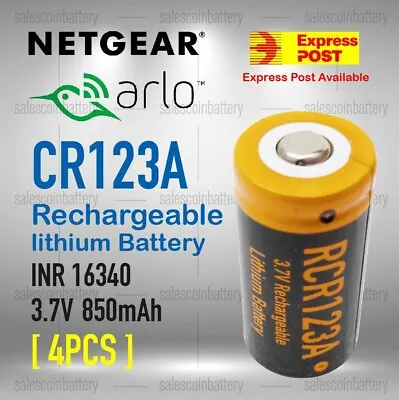 Netgear Arlo Camera Rechargeable Battery CR123a RCR123a 16340 3.7v 850mAh Arlo • $28.45