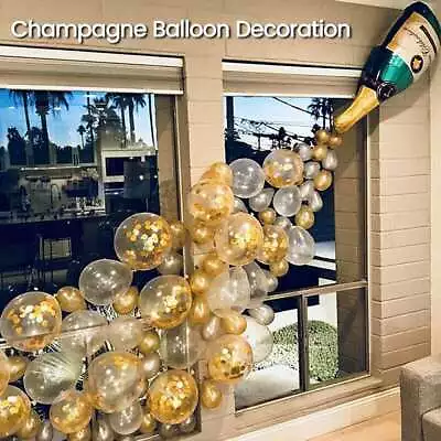 $9.95 • Buy 42pcs Foil Champagne Bottle Balloon Garland Birthday Anniversary Party AU Stock