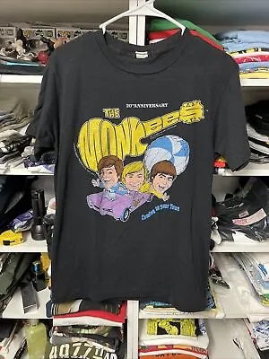Vintage The Monkees 1986 Shirt 20th Anniversary Tour Large Rock Band 80s • $89.99