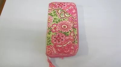 VERA BRADLEY Petal Pink ZIP AROUND TRAVEL WALLET  10 X 5 X .05 Used • $13.95