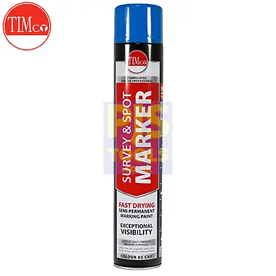1 6 Or 12 X Timco 750ml Line Marking Paint Survey & Spot Aerosol Spray Paint • £9