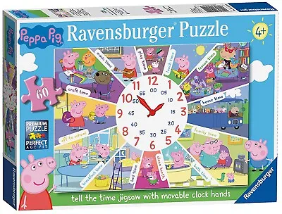 £12.99 • Buy Ravensburger 60pc Peppa Pig Tell The Time Clock Puzzle	