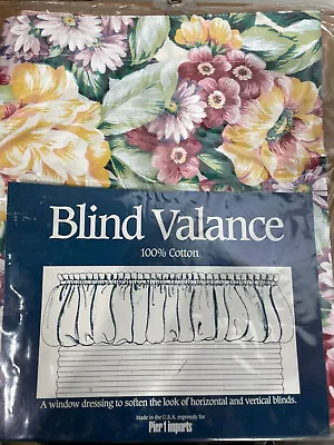 Vintage Pier One 1 Imports Window Valance Floral 14 X 47 In. • $18.75