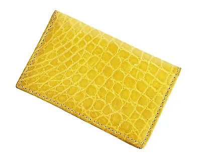 Mulholland Brothers Alligator Card ID Wallet Yellow • $145