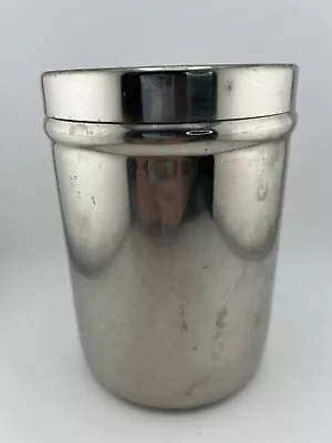 Vintage Vollrath Silver Stainless Steel Medical Surgical Storage Canister W/ Lid • $20