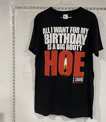 Men's 2 Chainz 'Birthday' T.R.U. Story Rap Hip-Hop Shirt Size L • $87.02