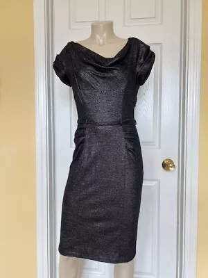 DIANE VON FURSTENBERG Black Dress Size 6 • $29.99