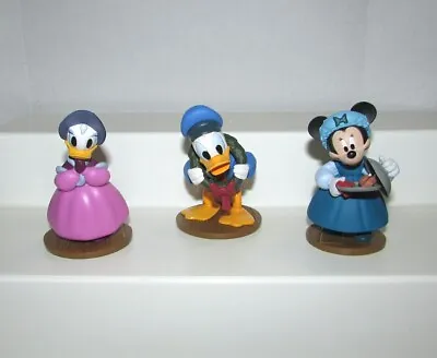 Disney Mickey's Christmas Carol 3 PVC Figure Lot Donald Daisy Duck Minnie Mouse • £12.56