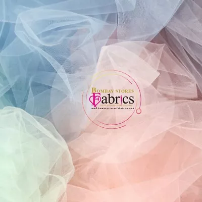 £0.99 • Buy Dress Net Tulle Tutu Fabric Metre Full Roll Mesh Fairy Material 140cm Wide