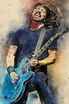 Dave Grohl Dr. G Musician Artist Painting Print Wall Art Home - POSTER 20x30 • £23.13