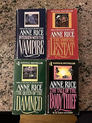 The Vampire Chronicles 1-4 Anne Rice (Paperback) Interview; Lestat; Queen; Thief • $24