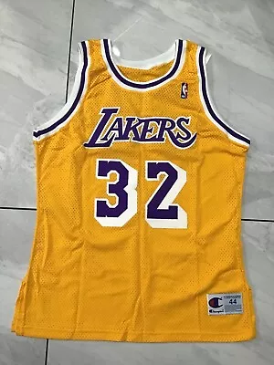 NEW!  Vtg 90s MAGIC JOHNSON LA LAKERS GOLD Authentic NBA Jersey #32 Size 44 USA • $280