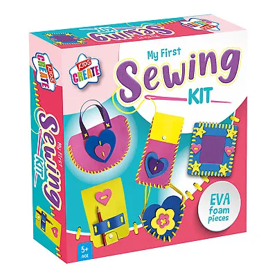 Kids Create My First Sewing Kit Foam Pieces Plastic Needle Craft Kits Ages 5+ • £8.75