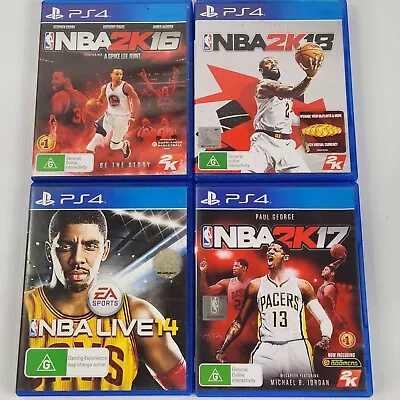 PS4 Game Lot NBA 2K16 NBA 2K17 NBA 2K18 And NBA LIVE 14 (4 Game Bundle) • $34.99