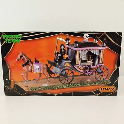 Lemax Spooky Town #13551 Victorian Hearse Horse Drawn Carriage Reaper • $29.95