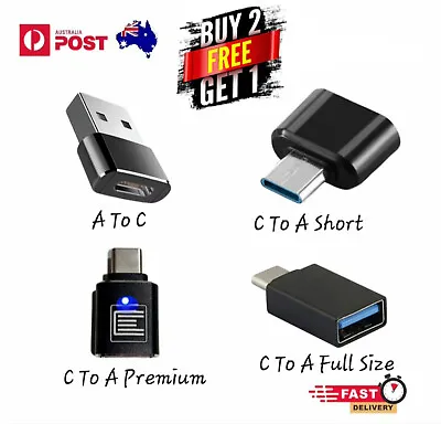 USB Type A To USB C Type C Charging Data Port Adapter Converter OTG • $6.45