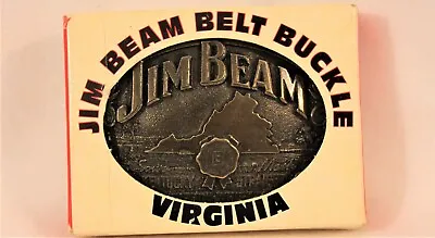 Vintage 1993 Ltd Ed 1993 Jim Beam Kentucky Straight Bourbon Whiskey Belt Buckle • $4.99