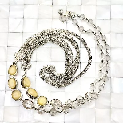 Loft Mixed Materials Glass Plastic Chain Necklace The Vintage Strand Lot #2725 • $10.19