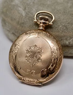 Antique 1909 Elgin Grade 320 Gold Filled Fancy Hunting Cased Pocket Watch • $110