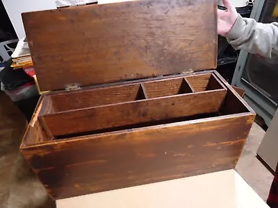 Vintage Tool Box Vintage 1900s Tackle Box Brass Handles Primitive Tool Box • $124.99