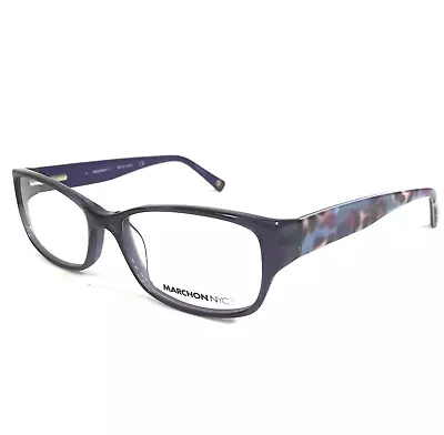 Marchon Eyeglasses Frames ROSELAND 513 Purple Rectangular Tortoise 51-16-135 • $59.99