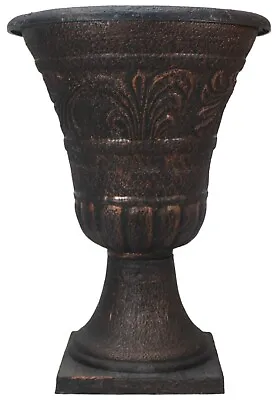 Copper Large Plant Pot Outdoor Garden Tall Patio Urn Stand Round Tall Planter • £21.99