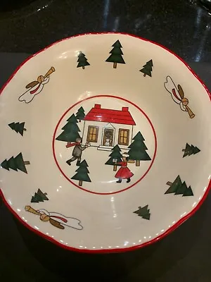 Vintage Mason's Christmas Village Cereal Bowl 6  Diam Number 15 • $7.73