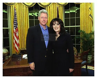 PRESIDENT BILL CLINTON W/ WHITE HOUSE INTERN MONICA LEWINSKY 8X10 PHOTOGRAPH • $8.49