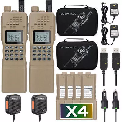 2pack Baofeng Ar-152 15w Dual Band Military Tactical Two Way Radios 12000mah Kit • $295.99