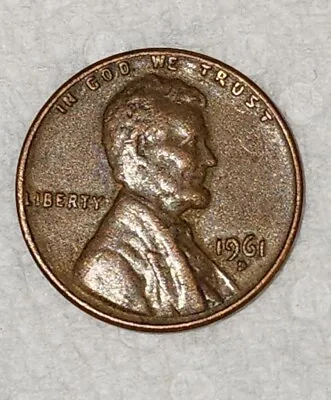 1961-D Denver Mint Lincoln Memorial Penny 1C Coin Cent Ungraded (#M1094) • $1.49