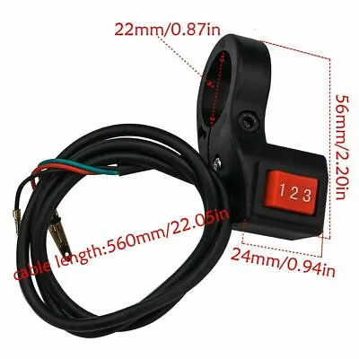 22mm 7/8'' Handlebar Electric 3-Speed Module Switch For Motorcycle Scooter Ebike • $8.79
