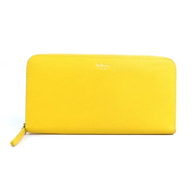 Auth   Mulberry MULBERRYZip Around Long Wallet   Yellow Leather H29812f • $137