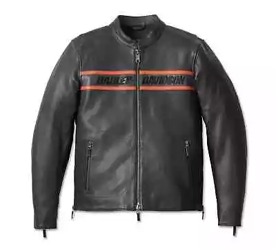 Harley-Davidson Men's Black Victory Lane II Leather Jacket H-D Cowhide Leather • $150