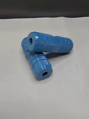 Old School Bmx Axle Pegs 26/24T 3/8's Axle NOS Pair Maui Blue • $15.15