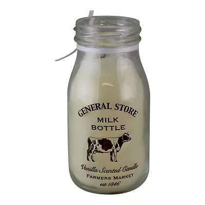 Milk Bottle Candle Vanilla Scented General Store Farmers Market Home Décor Gift • £11.15