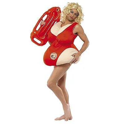 Baywatch Padded Bodysuit Swimsuit Mens Stag Do Novelty Fat Fancy Dress Costume • £47.72