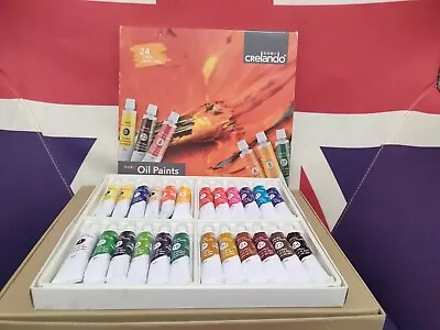 Crelando Oil Paints Arts & Crafts 24 X 18ml Paint Tubes Ideal Mixing Brand NEW • £11.99