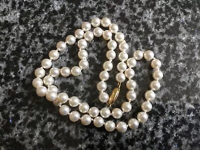 9ct 375 Gold Faux Pearl 18” Necklace.  Bride Jka 9ct Catch • £60