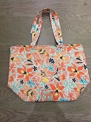 Vera Bradley Rain Forest Lily Coral Grand Tote Quilted Bag NWT *pattern Place • $69.99