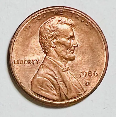 1986 D Lincoln Obverse Memorial Reverse 1 Cent Misprinted  LIBERTY  Error  8566 • $19.99