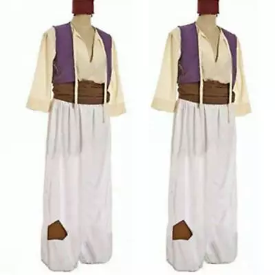 Mens Arabian Prince Aladdin Genie Fancy Dress Cosplay Costume Role Play Outfits • £37.99