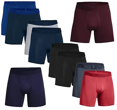 Under Armour Mens Tech 6  Mesh Boxerjock Boxer Briefs Underwear 2 PACK - 1363623 • $15.60