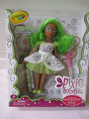 Pixie Doodles Madame Alexander Play Misty Green Doll Crayola New 2015 Nrfb  • $27.99