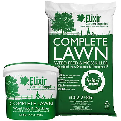 COMPLETE LAWN Weed Feed & Mosskiller 10-2-2+8Fe | 4-in-1 With Iron | 500g-20kg • £13.49