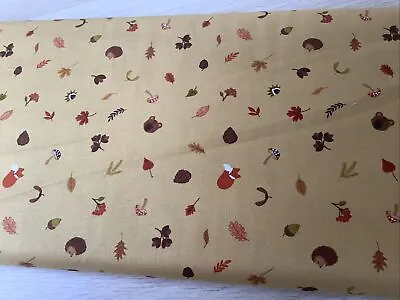 CLEARANCE Bolt End 30cm X 110cm Lewis & Irene Winter Nap Hedgehog 100% Cotton • £1.80