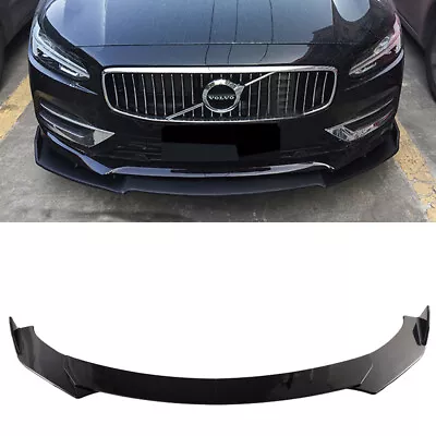 For Volvo S60 S90 Universal Front Bumper Lip Spoiler Splitter Glossy Black • $42.75