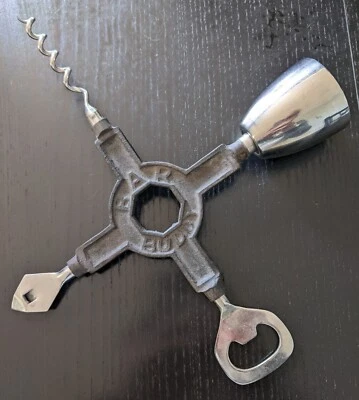 £14.41 • Buy Bar Buddy Bar Multi-tool Pottery Barn Beer Bottle Opener Wine Cork Screw Shot